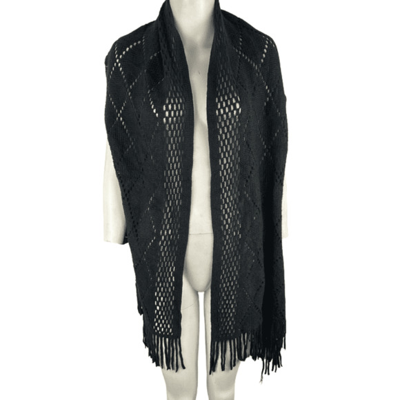 Unbranded women's black open shawl size O/S - Picture 1 of 2